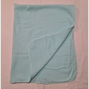 Carter's USA Baby Blue Thermal Waffle Blanket 100% Cotton 30" X 37"